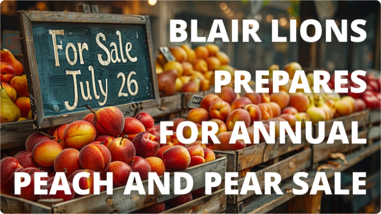 Blair Nebraska Lions Club Peach and Pear Sale