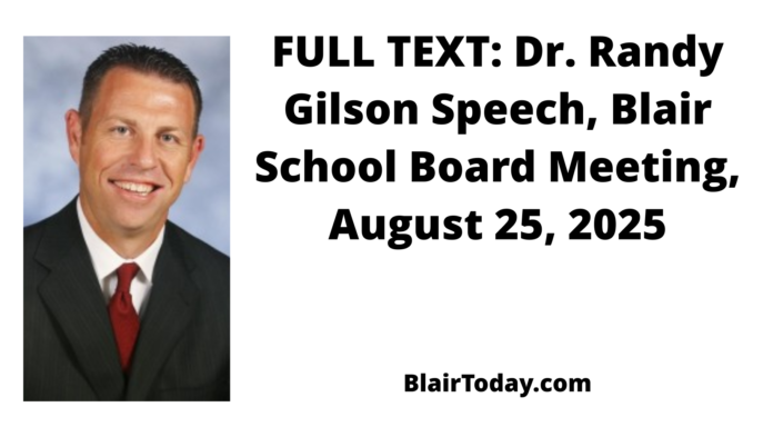 Dr. Randy Gilson, Blair, Nebraska School Board Meeting
